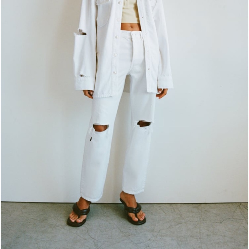 ZARA White Jeans